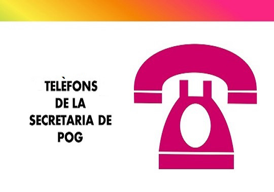 Cartell amb el nou telèfon